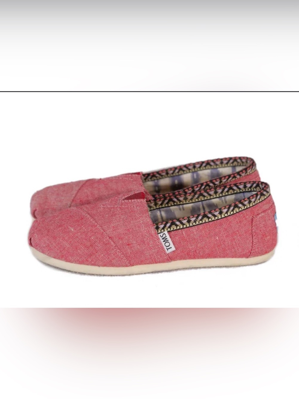 TOMS Coral Canvas Slip-On Flats - Womens